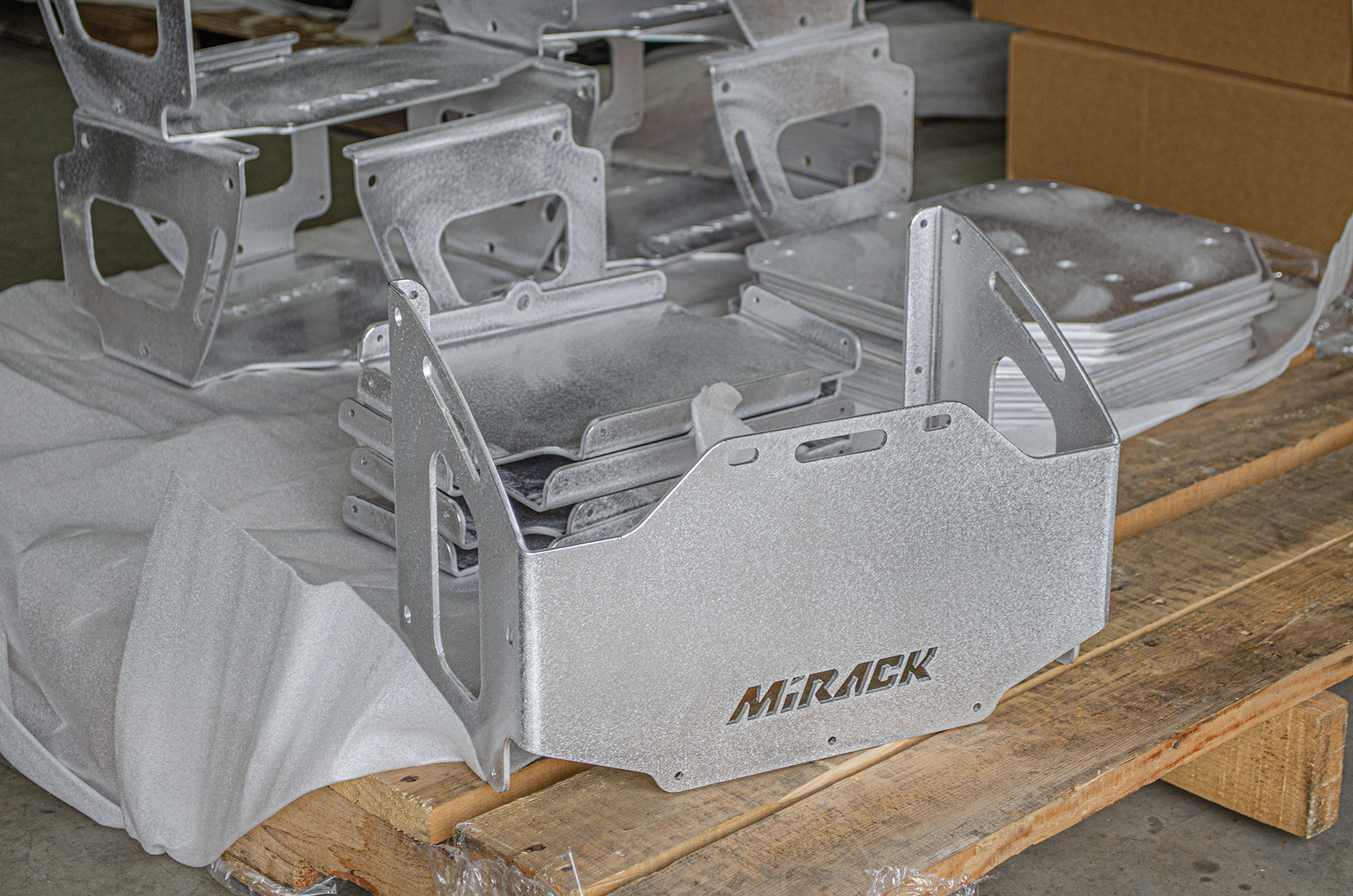 Custom galvanised steel brackets and plates fabricated by MiWeld